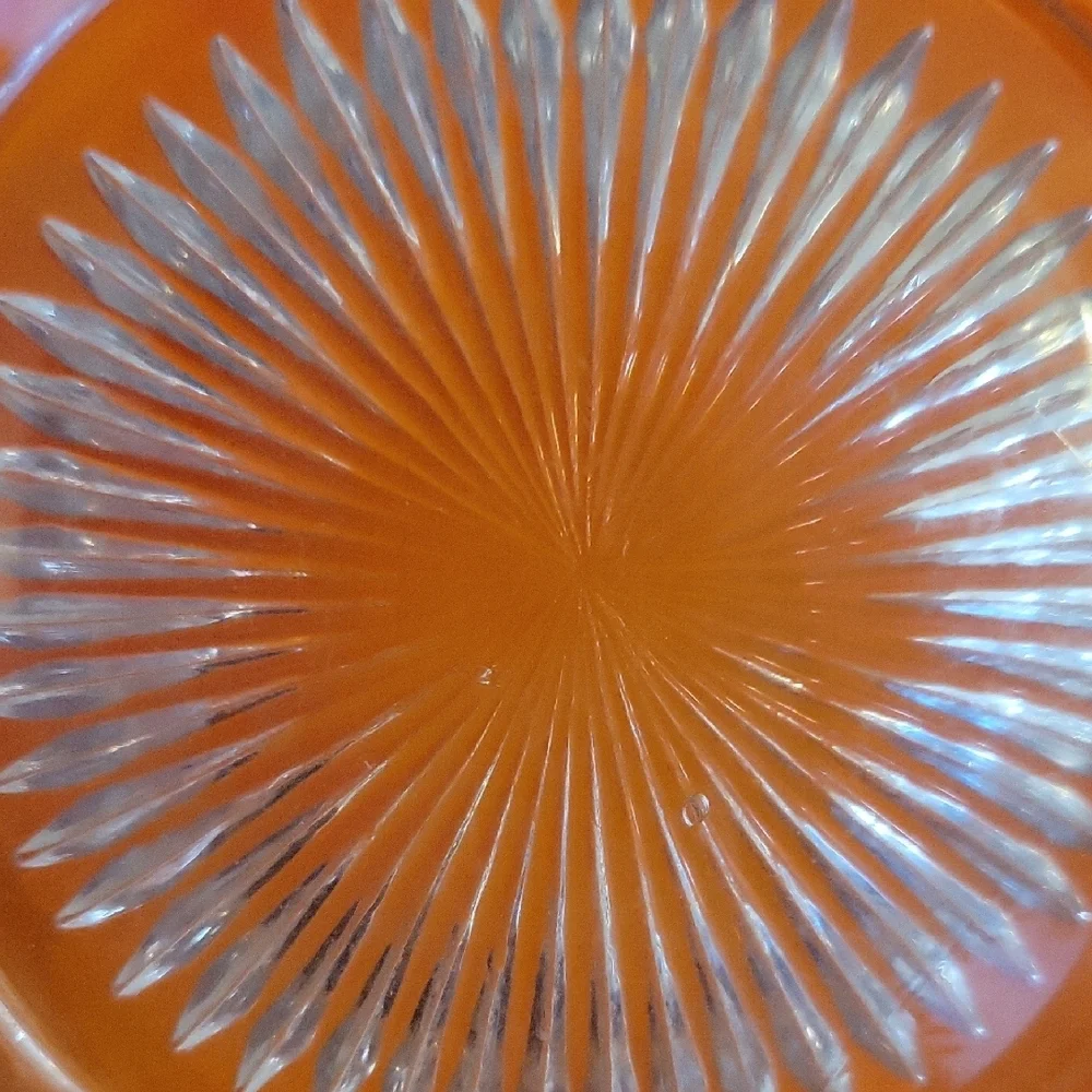 Fluted Scalloped Edge Bread & Butter Place Clear Vintage